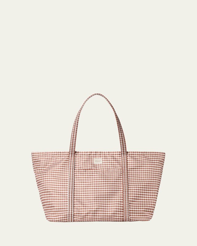 Dina Travel Gingham Tote Bag